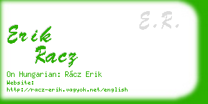 erik racz business card
