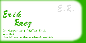 erik racz business card